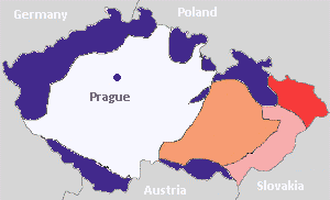 Map of Czech spoken dialects