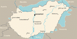 Map of Hungarian language outside of Hungary