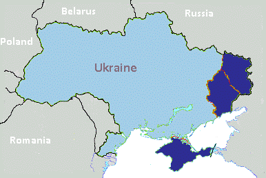 Ukrainian map of Russian and Ukrainian speaking areas